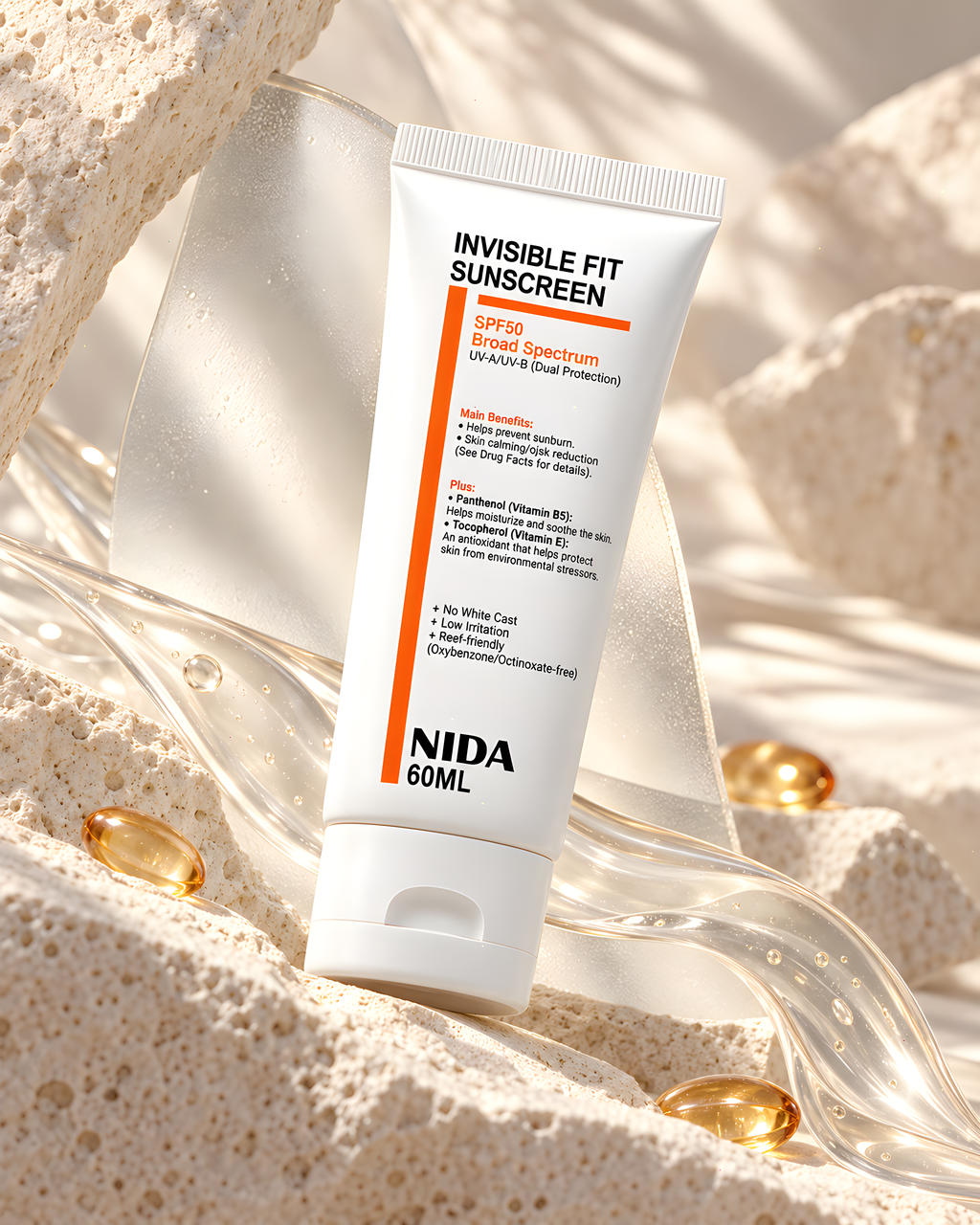 NIDA Invisible Fit Sun Serum SPF50+ 60ml